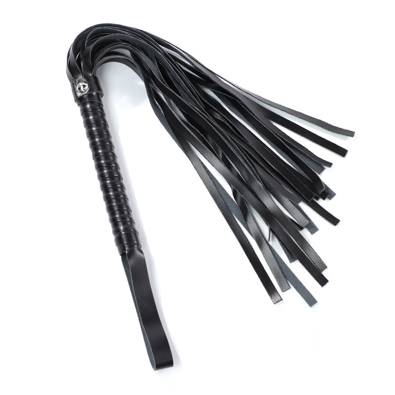 Longo de cuero negro herramientas de coqueteo de artículos sexuales para adultos SM 200 / caja