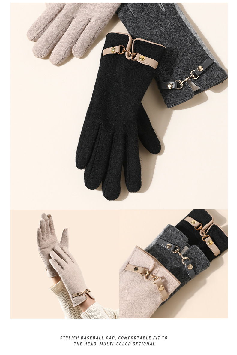 Solid Color Pattern Women's Gender Women's Simple Style Solid Color Gloves