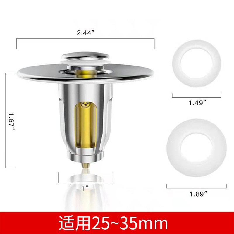 Acero inoxidable tapones de lavabo estándar americano accesorios de lavabo estándar europeo ingeniería al por mayor transfronteriza alargada tapones de alcantarillado anticorrosión anti-oxidable