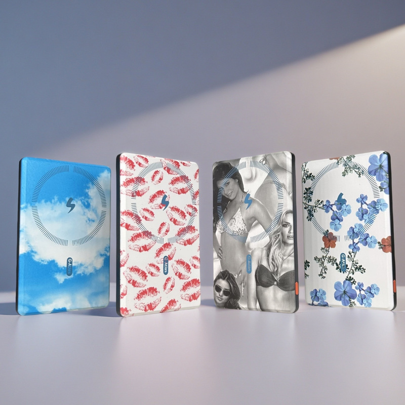 2025 New Mini Magnetic Power Bank Shell Water Transfer Printing Ultra-Thin Portable Suitable for Apple Can Be Carried on the Plane 2025 New Mini Magnetic Power Bank Shell Water Transfer Printing Ultra-Thin Portable Suitable for Apple Can Be Carried on the Plane