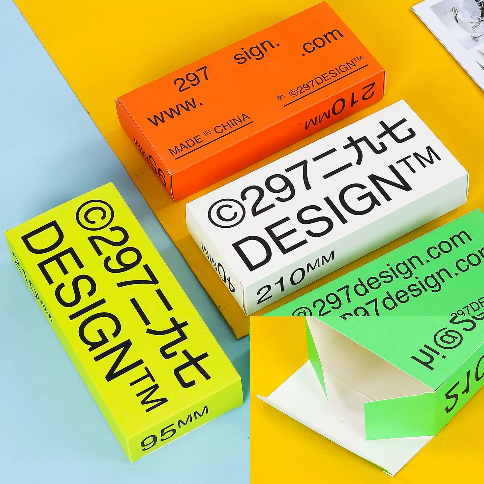 彩盒定制彩色化妆礼品白卡纸折叠双插盒马克笔包装盒印刷可印logo