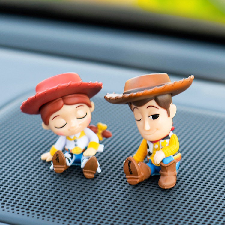 Decoraciones para automóviles accesorios para interiores juguetes lindos movilización total de automóviles consola pantalla de visualización muñeca decoración