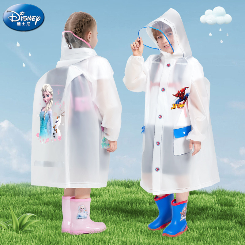 Disney EVA children's hidden raincoat boys and girls baby waterproof children's school poncho [retail price limit 35]]