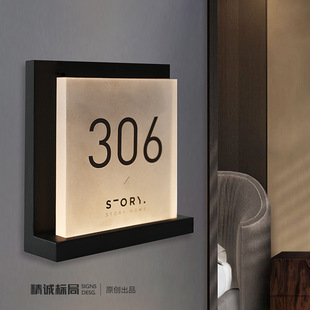 Acrylic Luminous House Number Hotel Homestay Villa Office Box Door Number Entry Door Light Plate