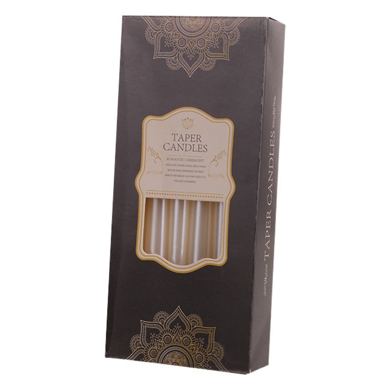 De estilo europeo clásico de color de galvanoplastia vela larga Polo libre de humo romántica decoración de la boda cumpleaños Qixi cono Polo vela transfronteriza