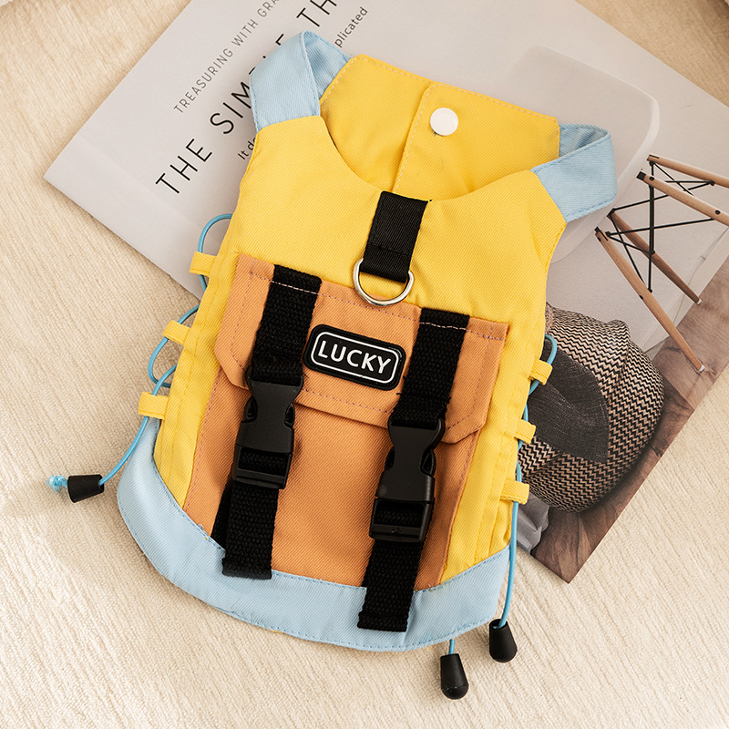 Otoño y invierno perros salen mochila tipo cinturón para perros pequeños y medianos chaleco Teddy Bear traje de asalto ropa de perro mascota