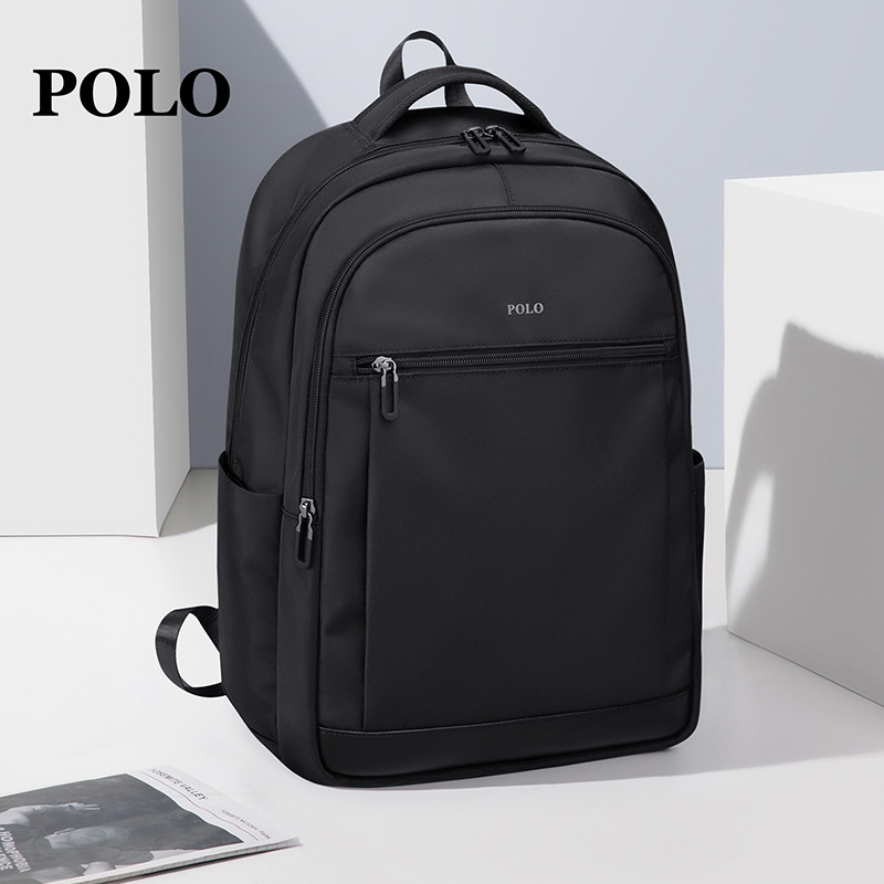 Polo men's backpack is a simple, large-capacity, multifunctional business casual backpack for business trips and travel, suitable for carrying laptops and books