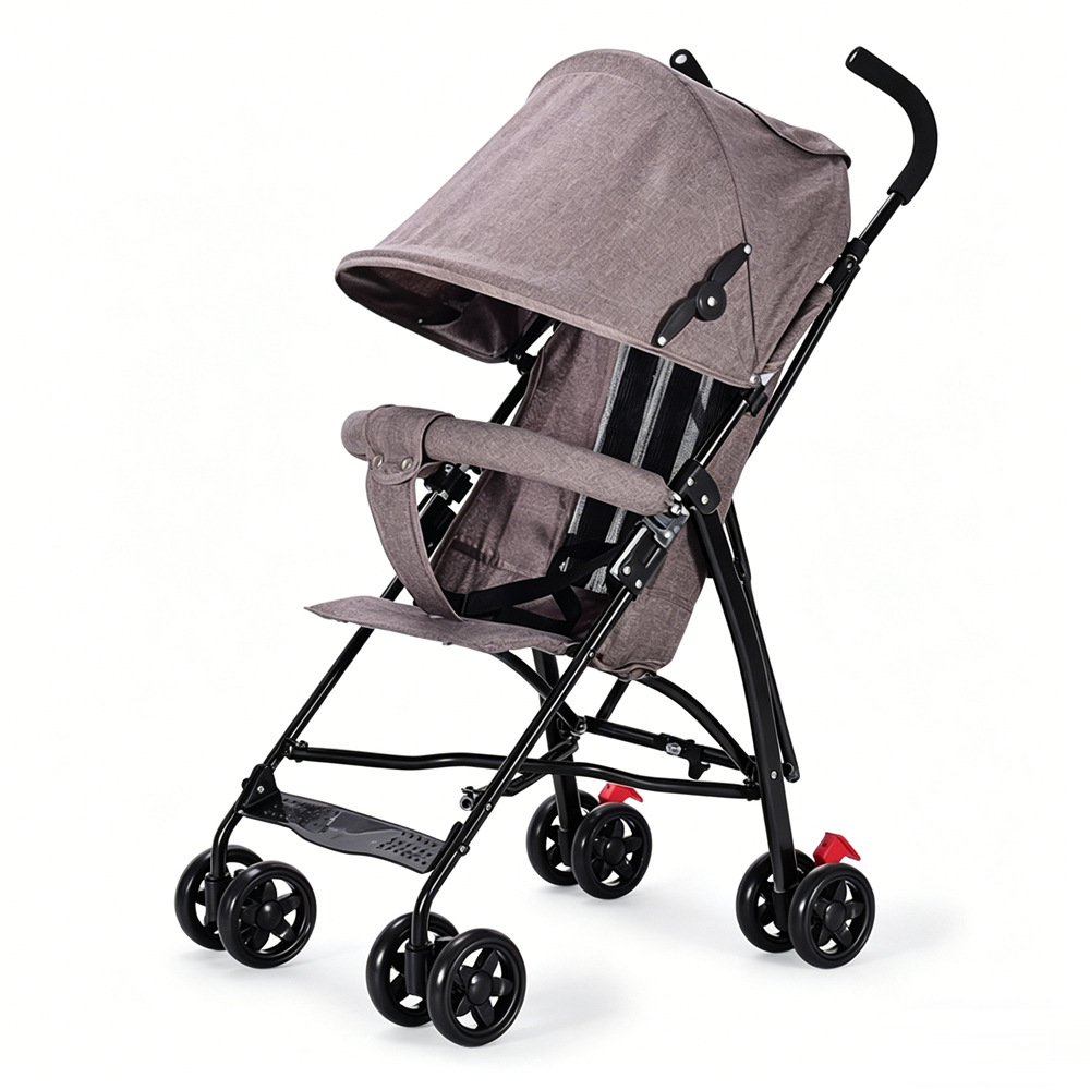 Cochecito de bebé, ligero y plegable, cochecito tipo paraguas sencillo, esencial para viajes de verano para bebés y niños pequeños, cochecito BB para salidas.