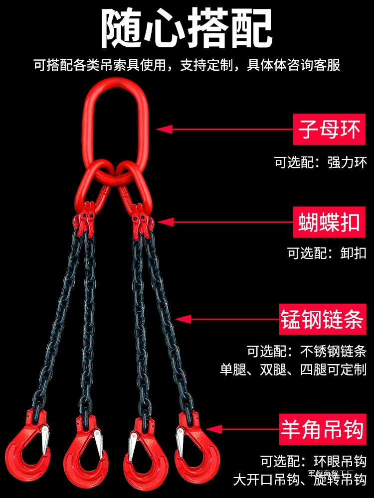批发起重吊钩挂钩货钩万向旋转钩旋转吊勾子吊钩钢管钩大开口吊环