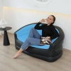 Blue inflatable sofa for double
