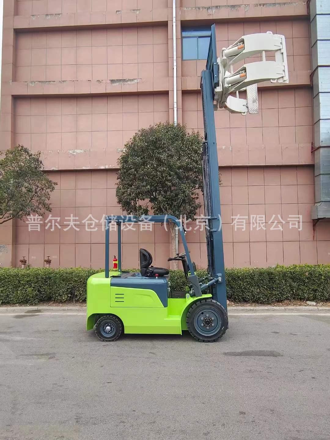 电动纸卷夹锂电池电瓶叉车 冰箱夹油桶夹属具侧移 旋转