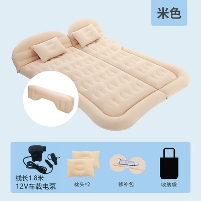 Vehicle-mounted inflatable bed, Car Inflatable Bed Car - dual-purpose-trunk-and-rear-seat-honeycomb-rice-suv-1-long-pier-equipped-with-18m-pump