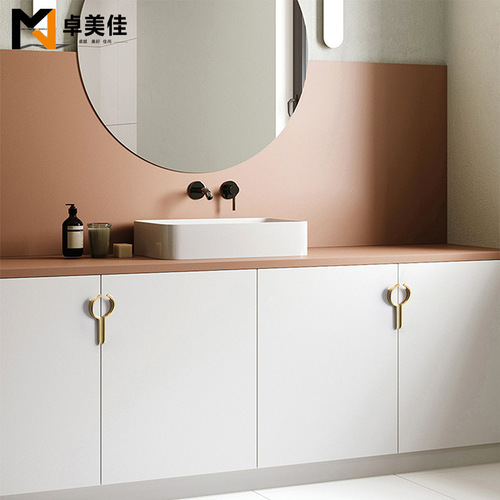 New light luxury cabinet door handle paired with Nordic high-end wardrobe and wine cabinet door handle zinc alloy cabinet hardware handle