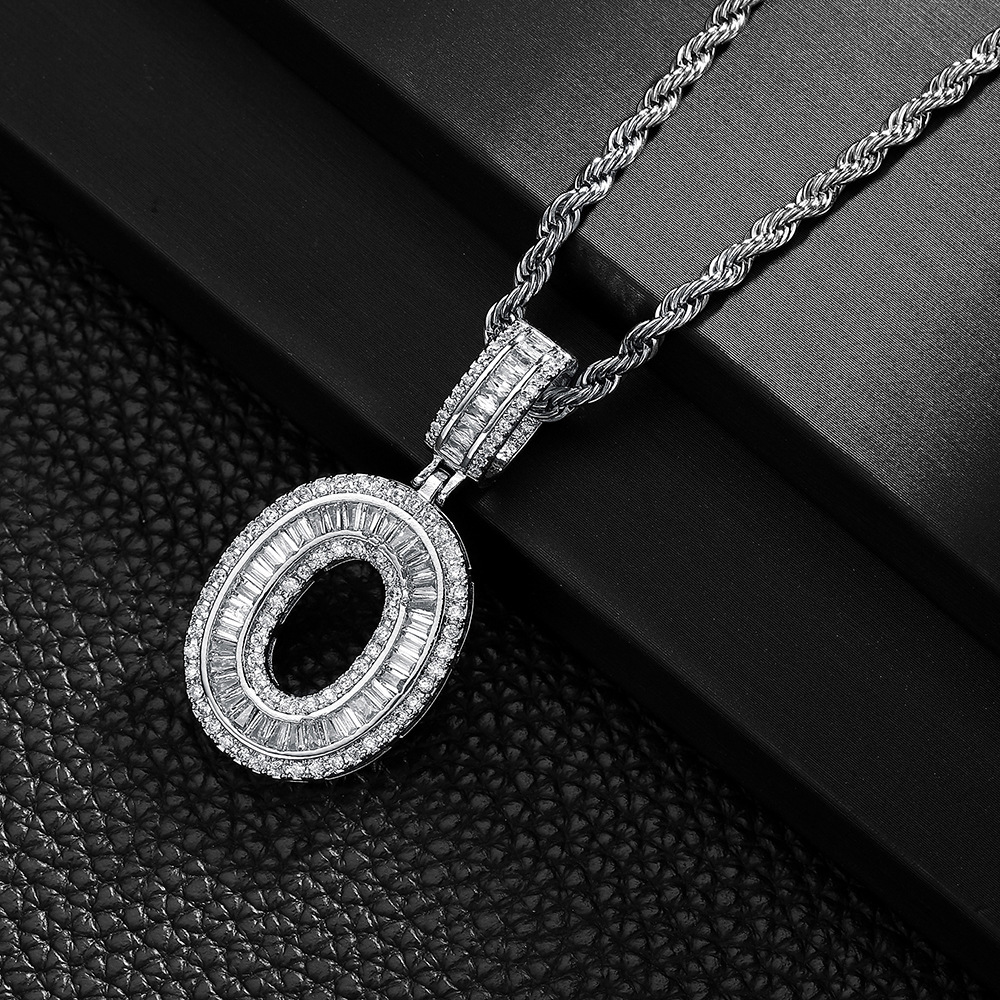 Hip-hop cross-border colgante de letras azúcar de cristal collar de zircon explosión ins joyería personalizada nicho diseño colgante para hombres y mujeres
