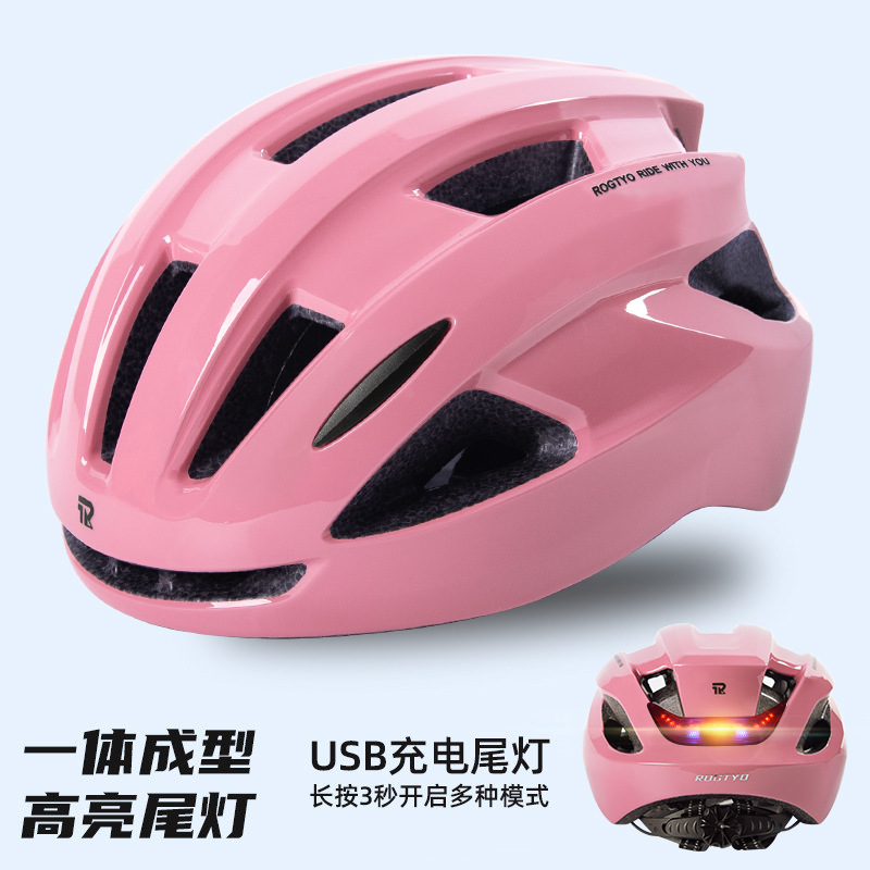 Casco de bicicleta para hombres, bicicleta de montaña, equilibrio de carretera, lámpara trasera, sombrero de casco para mujeres, equipo de bicicleta