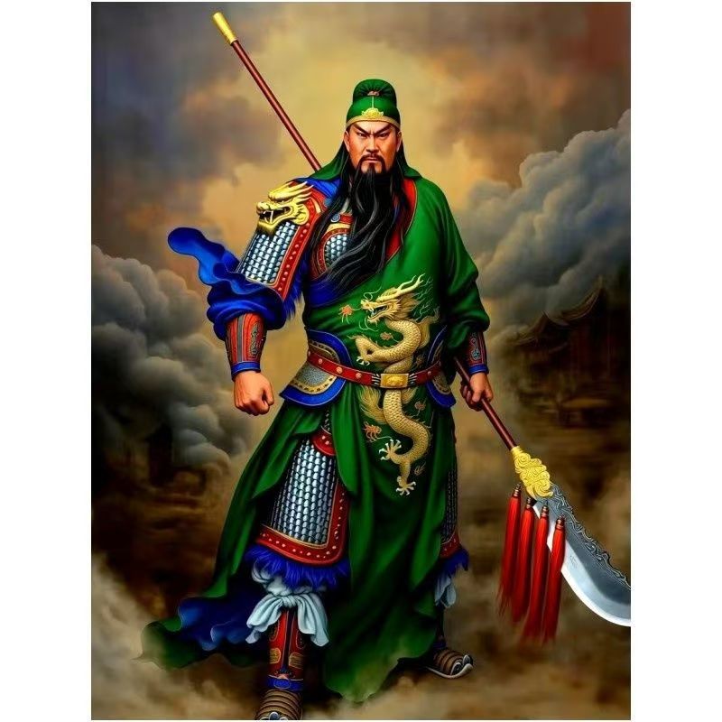 Guan Gongyun Chang guardian hegemónico majestuoso puerta pegatinas de alquiler dormitorio casa pegatinas de pared de escritorio pegatinas autoadhesivas impermeables