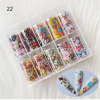 Starry sky with butterfly, sticker for manicure, nail stickers for nails, flowered