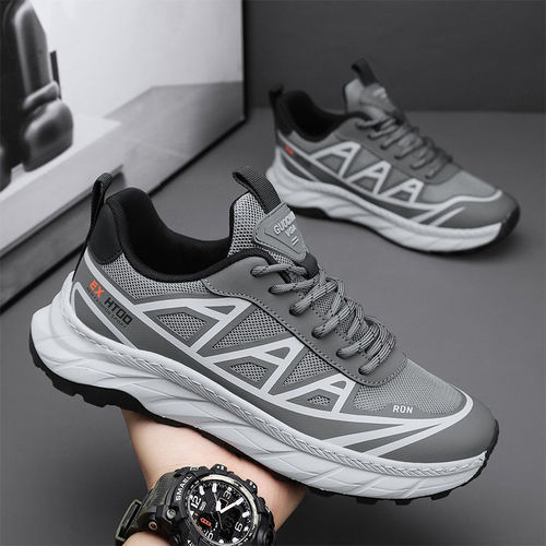 Running shoes for men, summer Korean style fashionable mesh shoes, casual sports shoes, trendy match, outerwear for trendy men