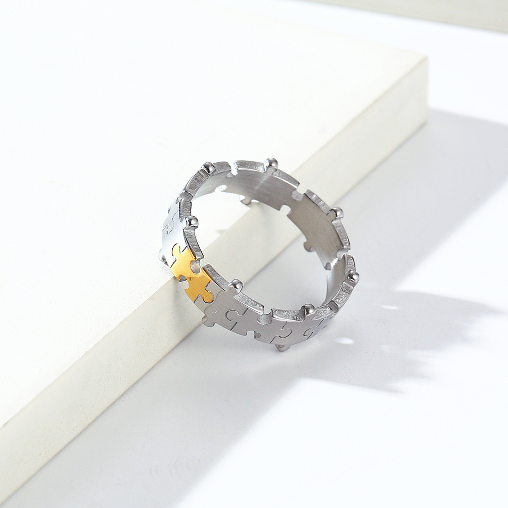 Brand small design brainteaser stainless steel