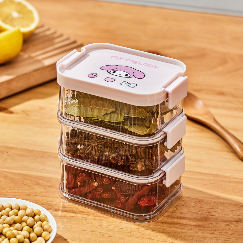 サンリオ正規認定 クロミ分割 KT猫 シナモンドッグ パック 鮮度保持ボックス ペット密封スパイス缶|undefined