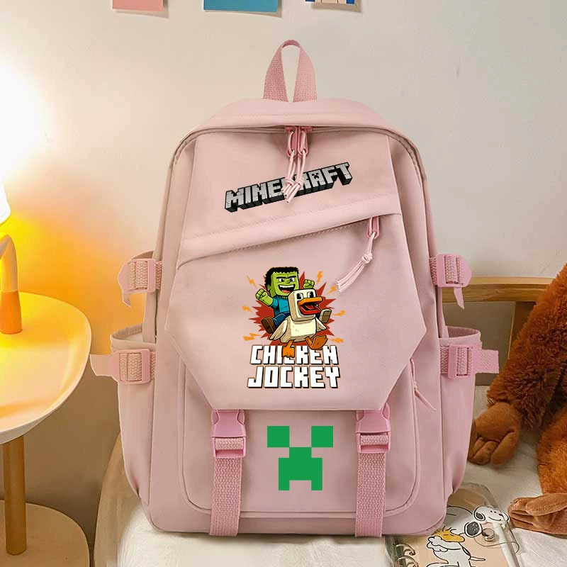 Рюкзаки для мальчиков и девочек  Minecraft средней школы портативные модные рюкзаки мечты периферийные рюкзаки