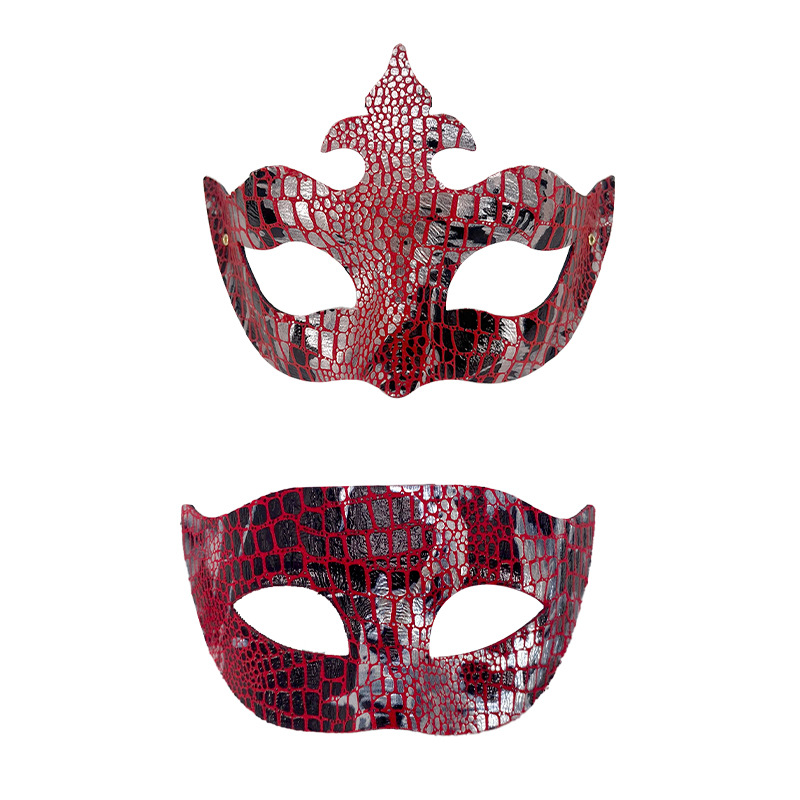 Ventas transfronterizas de moda de serpiente de cocodrilo flecha combinación máscara de mitad de cara Halloween máscara de mitad de cara