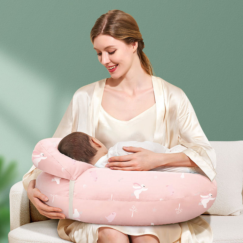 almohada de lactancia en forma de U, almohada embarazada, bebé anti-vomitación, bebé acostado, abrazo, almohada de lactancia, diseño anti-vomitación