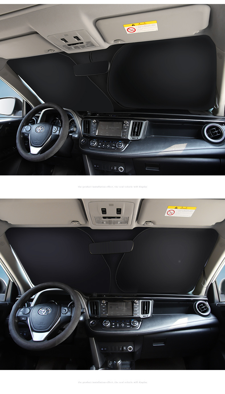Car Sunshade Front Windshield Sunshade New Folding Double Circle Sunshade Car Front Sunshade