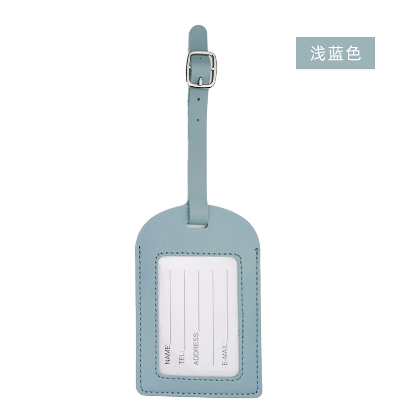 Nueva tarjeta de embarque de avión de cuero multicolor transfronteriza, etiqueta de equipaje creativa, etiqueta de equipaje de pu de cuero de facturación