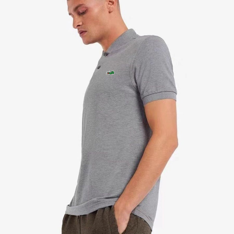 Crocodile 65% Cotton Comfortable and Breathable Polo Shirt for Men, Pure Color, Simple and Elegant, European and American Casual Short-Sleeved Versatile Top Crocodile 65% Cotton Comfortable and Breathable Polo Shirt for Men, Pure Color, Simple and Elegant, European and American Casual Short-Sleeved Versatile Top
