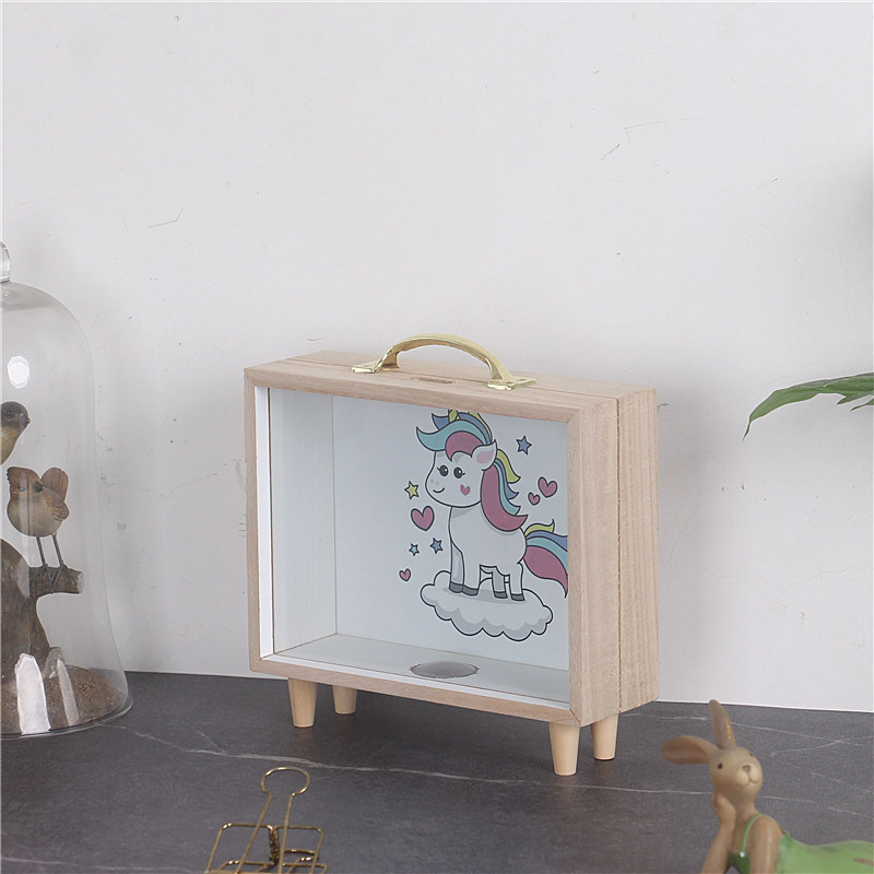 Nórdico ins creativo hogar de madera alcancía dormitorio escritorio decoración foto apoyos sundries caja almacenamiento