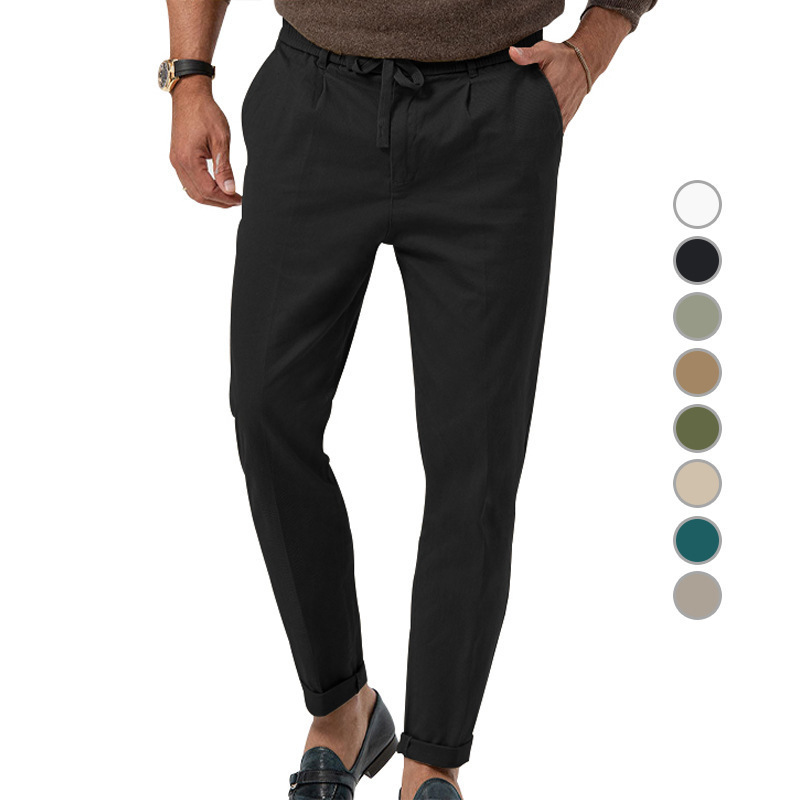 Pantalones casuales versátiles y de moda para hombre primavera/verano 2024_voghion.com
