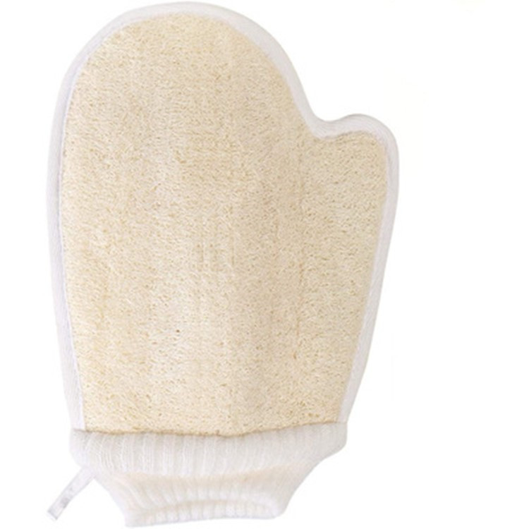 Venta al por mayor de fábrica de guantes de toalla de baño de yute Toalla de baño guantes de baño de ramio toalla cuadrada de doble cara guantes de baño
