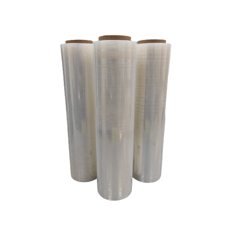 Película de embalaje de estiramiento PE 50cm película transparente PE plástico 3kg película de embalaje de estiramiento