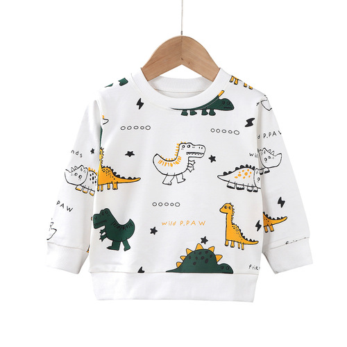 Wholesale New Spring and Autumn children's sweatshirts, bottoming shirts, large children, boys and girls, cartoon single-piece sweatshirts, one piece drop shipping