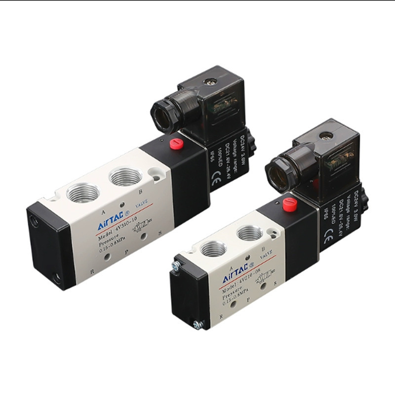 Airtac Electromagnetic Pneumatic Valve 4V210-08 220V Controller Air Valve Reversing Valve Digital Valve Coil 24V