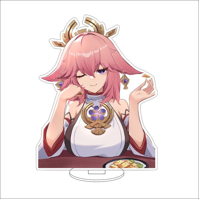 原神周边16CM八重神子亚克力立牌二次元可爱桌面摆件二创周边|undefined