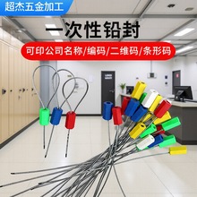 钢丝铅封一次性防拆扣集装箱物流专用防盗防伪金属钢丝扎带