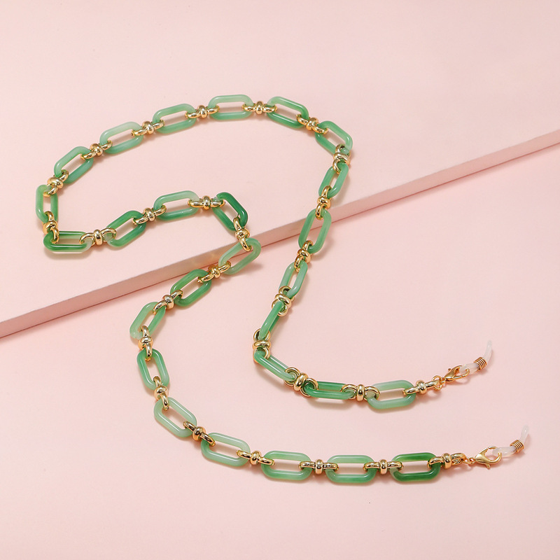 Acrylic Eight Button Glasses Chain Mask Lanyard Neck Hyun Ya Style Retro Style Women's Cool Anti-lost Sunglasses Chain Accessories