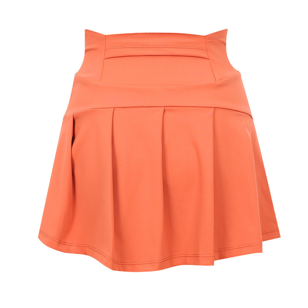 Falda de tenis de nailon estilo Lulu, de alta elasticidad, de seda helada, fina, transpirable, antiexposición, para yoga y deportes, para mujer.