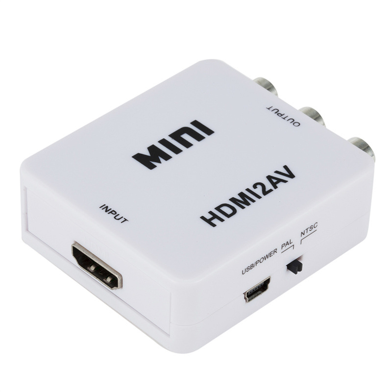 HDMI to AV Video Converter, HDMI to AV Adapter, Set-Top Box to Old TV RCA Connection Cable