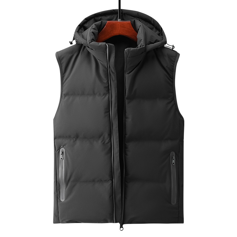 2022 Autumn/Winter New Men's down Vest All White Duck down Warm Stand Collar Hooded Casual Classic Versatile 2022 Autumn/Winter New Men's down Vest All White Duck down Warm Stand Collar Hooded Casual Classic Versatile
