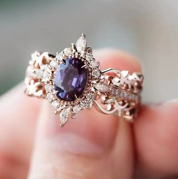 (跨境贸易) fashionable universal wedding ring with zircon, аксессуар, французский стиль