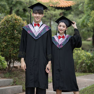 学士服大学生男女毕业季拍照服装高中毕业服文科博士服学位服帽子-阿里巴巴