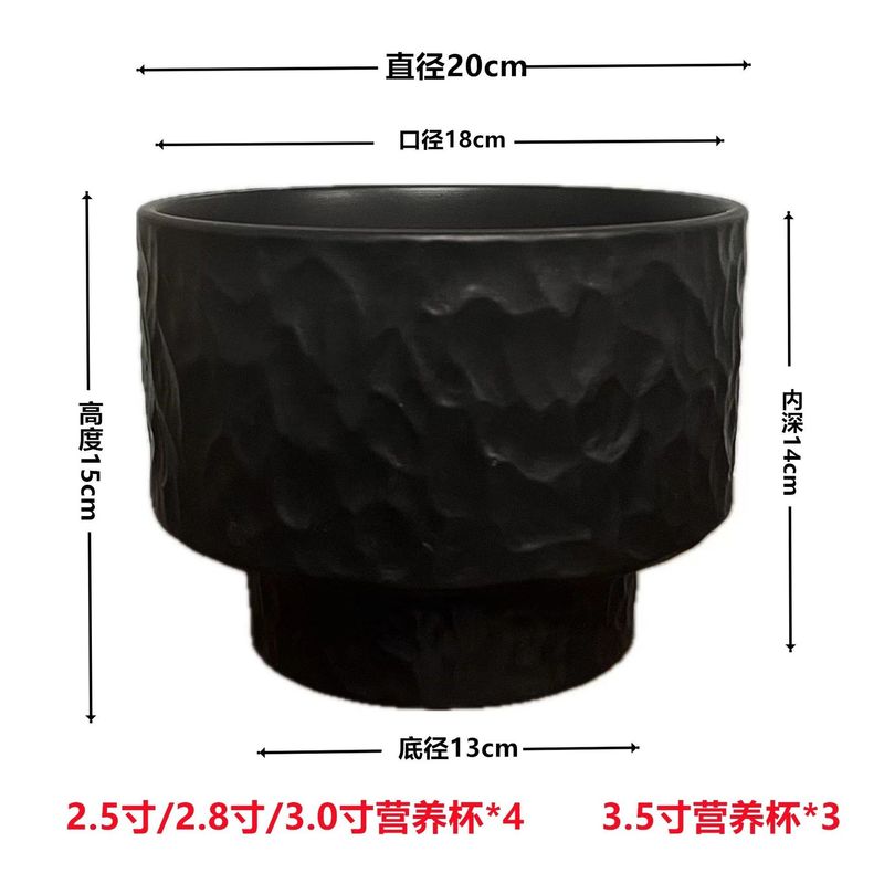 高端兰花专用大口径网红蝴蝶兰陶瓷花盆组合套装轻奢高级加高套盆|undefined