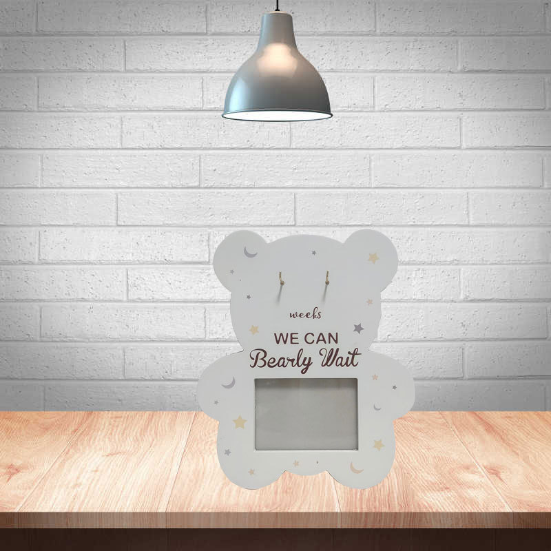 Oso bebé conmemorativo marco de fotos de madera dormitorio sala de estar decoración marco de fotos oso bebé marco de fotos oso creativo bebé