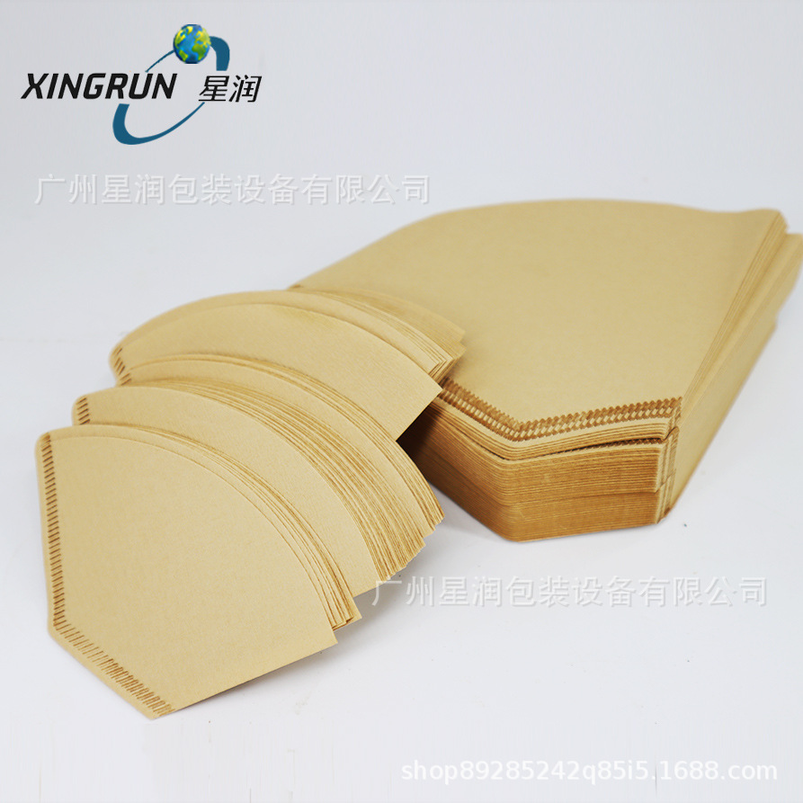 扇形咖啡过滤纸 滴漏式手冲梯形咖啡滤纸 扇形过滤纸 102咖啡滤纸