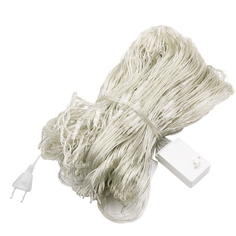 Ingeniería de iluminación LED pesca red luz de color luz neta cadena luz intermitente luz al aire libre impermeable Navidad boda estrellada luz decorativa