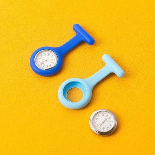 Silicone Nurse Watch Student Cuff Pin Pendant Watch with Custom Logo for Men and Women T-shaped Jelly Color Watch