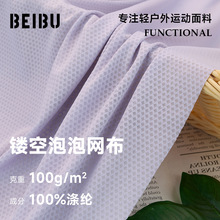 100g镂空泡泡网布 针织涤纶鸟眼布 网眼洞洞布运动服手袋沙滩裤布